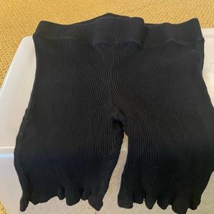 Ribbed biker shorts